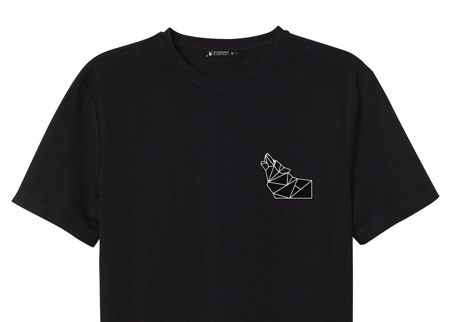 Origami Wolf Triblend - Stockholm Co. - Playera - animals, basicos, hombre, mujer