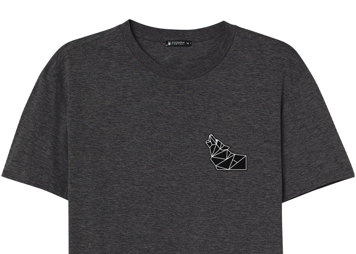 Origami Wolf Triblend - Stockholm Co. - Playera - animals, basicos, hombre, mujer