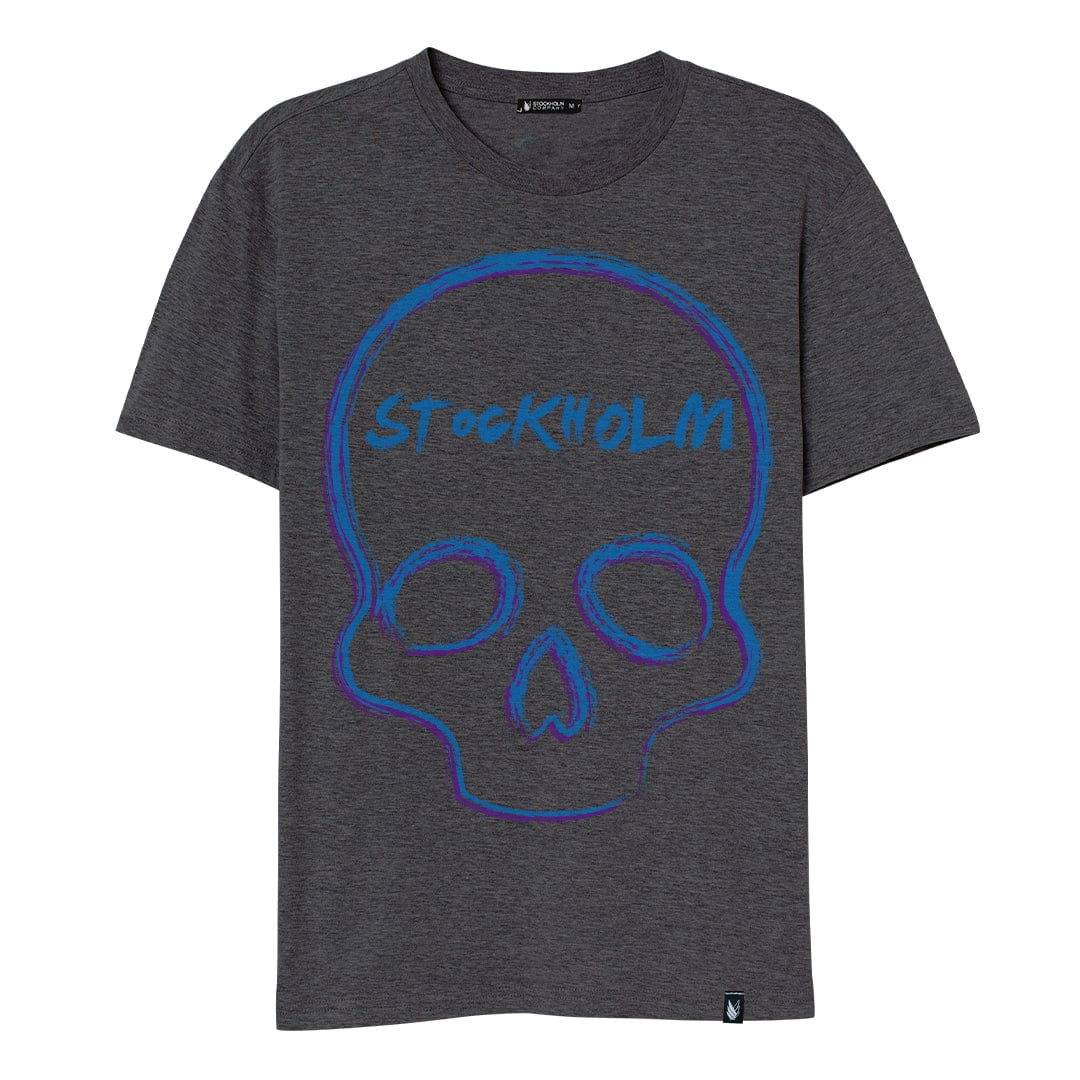Skull brush blue 2.0 - Stockholm Co. -  - calaveras, hombre, playera, unisex